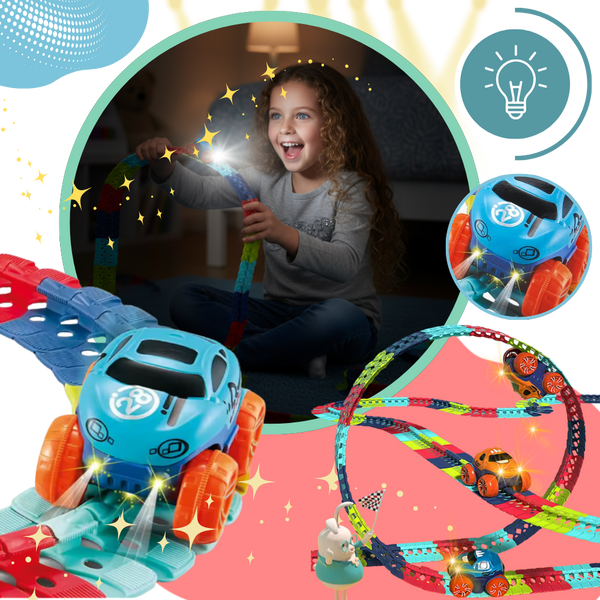 Premium LED Mini Roller Coaster Track Kit With Flexible Layout