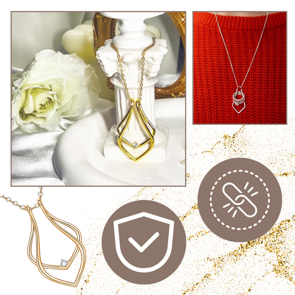 Elegant Pendant For Ring Storage Holds Up To Four Rings