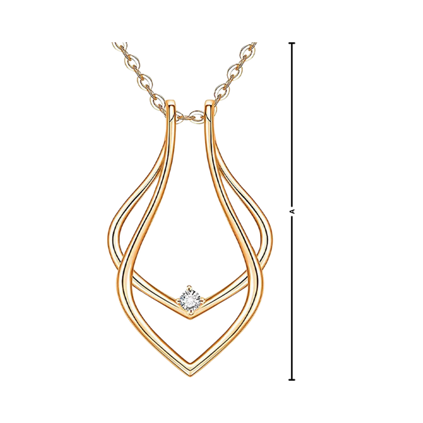 Elegant Pendant For Ring Storage Holds Up To Four Rings