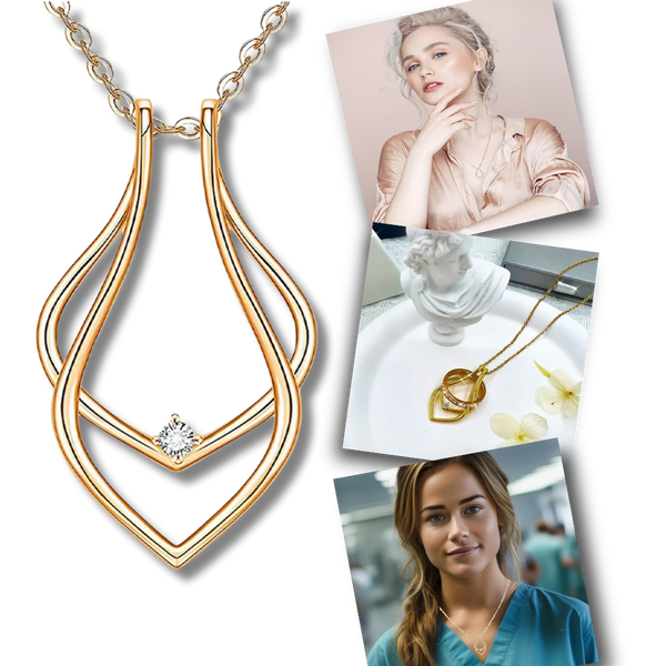 Elegant Pendant For Ring Storage Holds Up To Four Rings