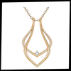 Elegant Pendant For Ring Storage Holds Up To Four Rings