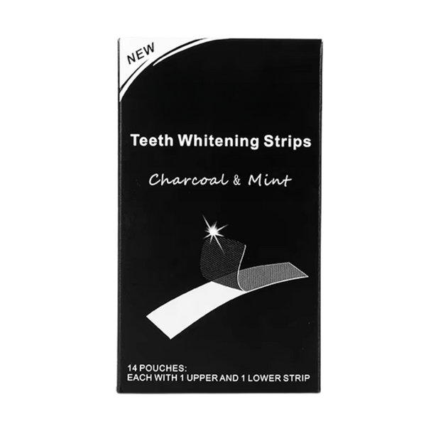 Minty Charcoal Whitening Strips For Gentle Enamel Safe Stain Removal