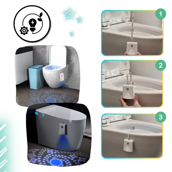 Motion Activated Toilet Night Light With Multicolor Modes