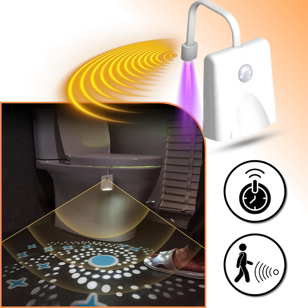Motion Activated Toilet Night Light With Multicolor Modes