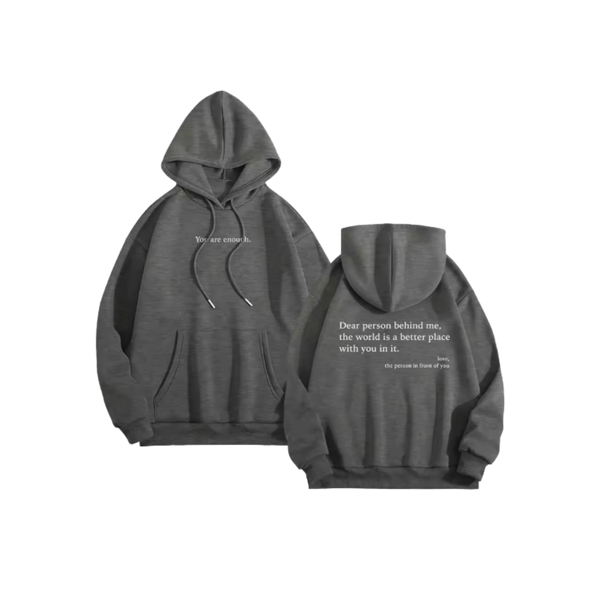 Oversized Motivational Hoodie For Women With Inspiring Message