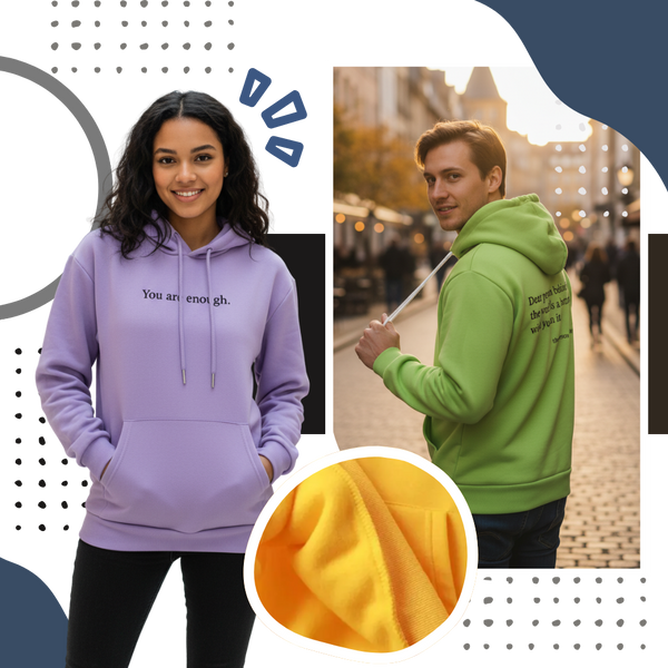 Oversized Motivational Hoodie For Women With Inspiring Message