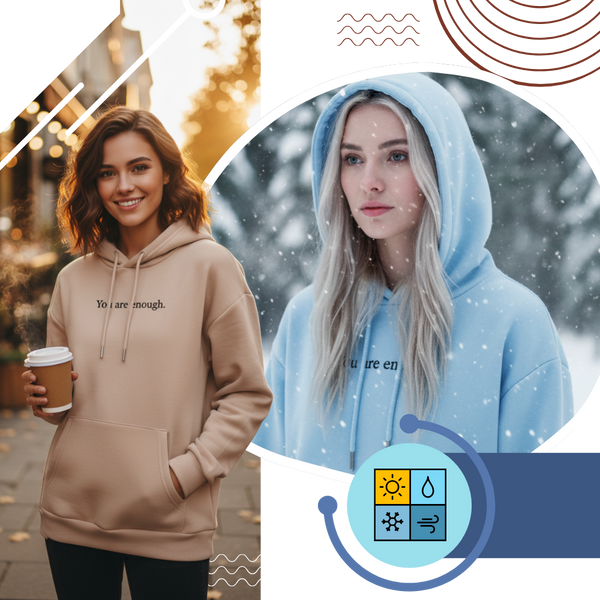 Oversized Motivational Hoodie For Women With Inspiring Message