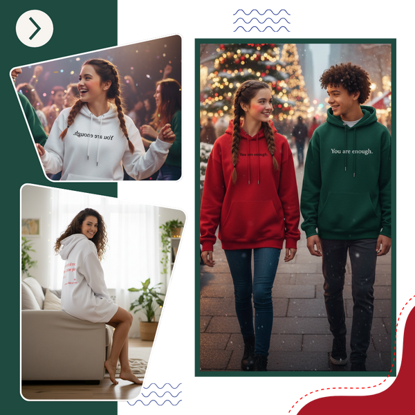 Oversized Motivational Hoodie For Women With Inspiring Message