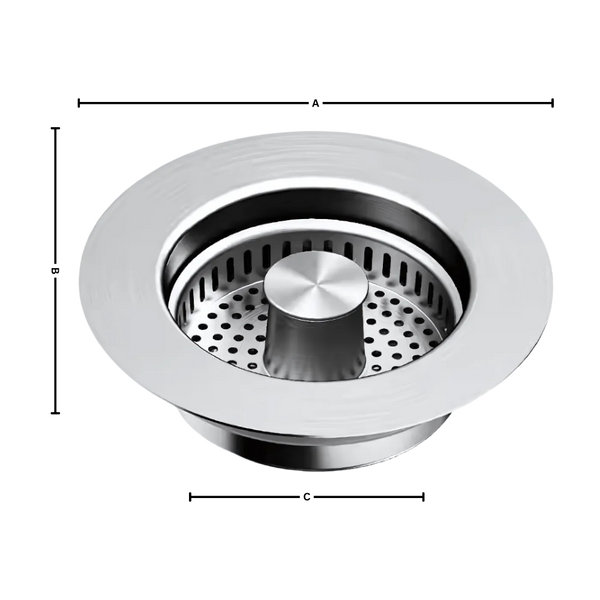 Premium 3-in-1 Stainless Steel Sink Drain With Odor Block And Water Storage