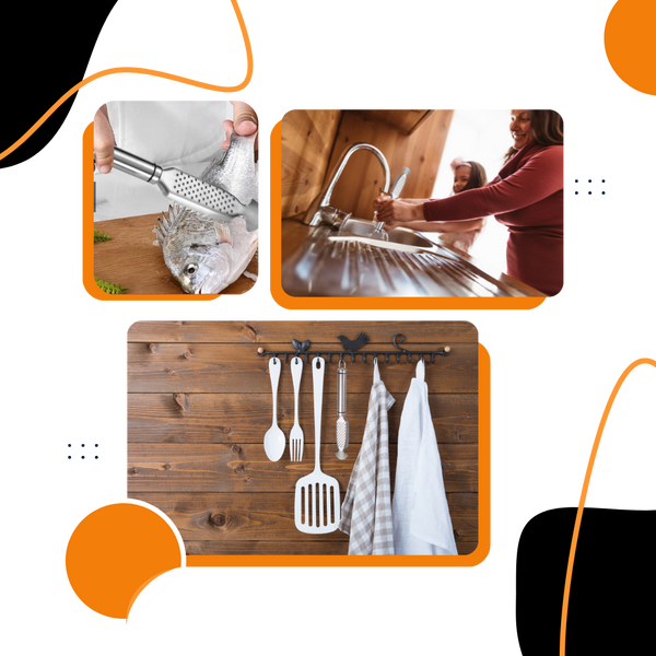 Premium All In One Fish Prep Scaler With Ergonomic Rust Resistant Grip