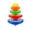 Educational Layered Spin Gyro Toy With One Push Launcher