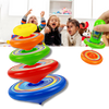 Educational Layered Spin Gyro Toy With One Push Launcher
