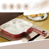 Three Section Pan With Even Heat Distribution And Nonstick Coating