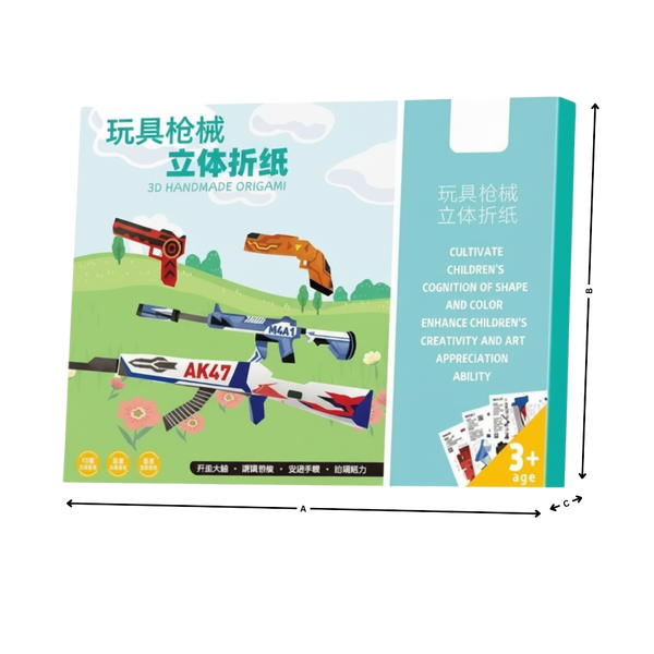 Multi-Theme Origami Book With Colorful Pre-Cut Sheets For Creative Kids