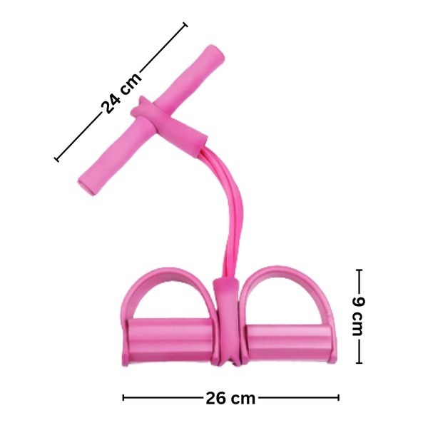 Four-Tube Pedal Resistance Band For Leg And Full-Body Workouts