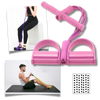 Four-Tube Pedal Resistance Band For Leg And Full-Body Workouts