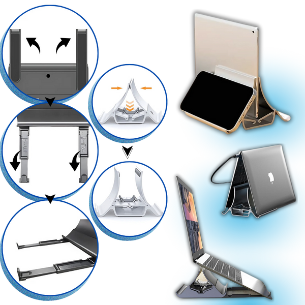 Vertical Laptop Stand for Stable Cooling and Space Saving