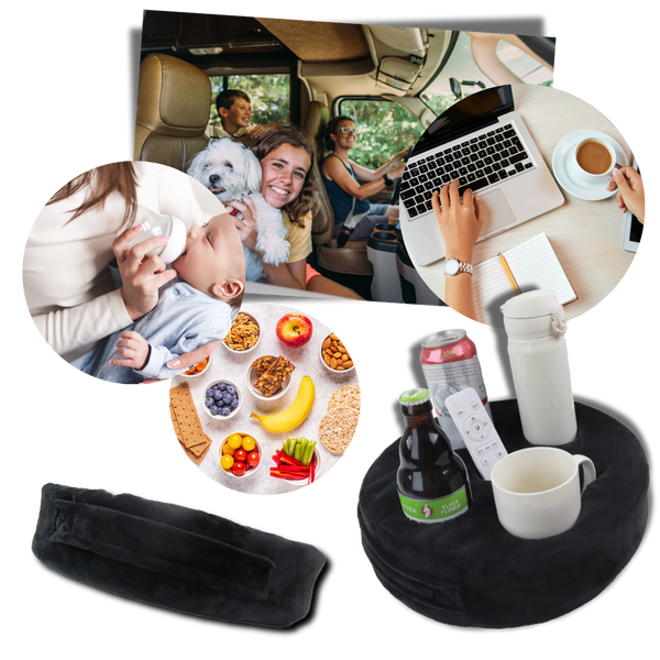 Sofa Cup Holder Organizer With Removable Velvet Cover And Compartments