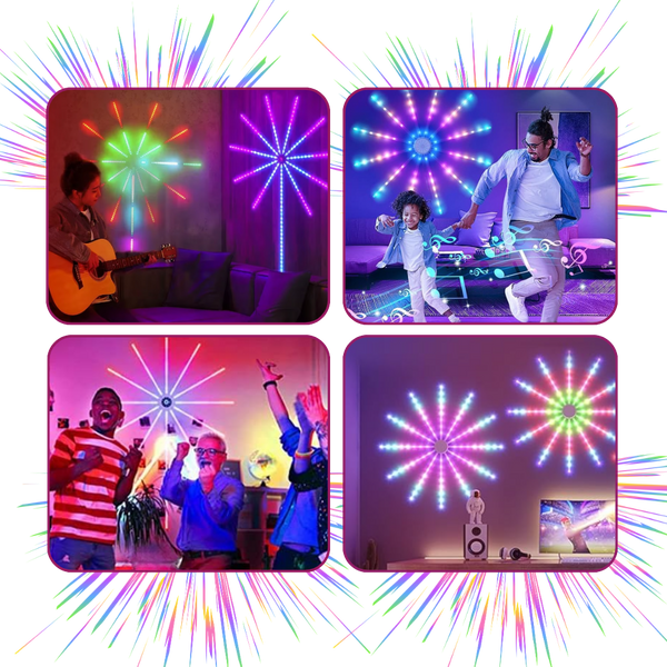 Sound Reactive LED Light Strips With Bluetooth App Control 200 Modes