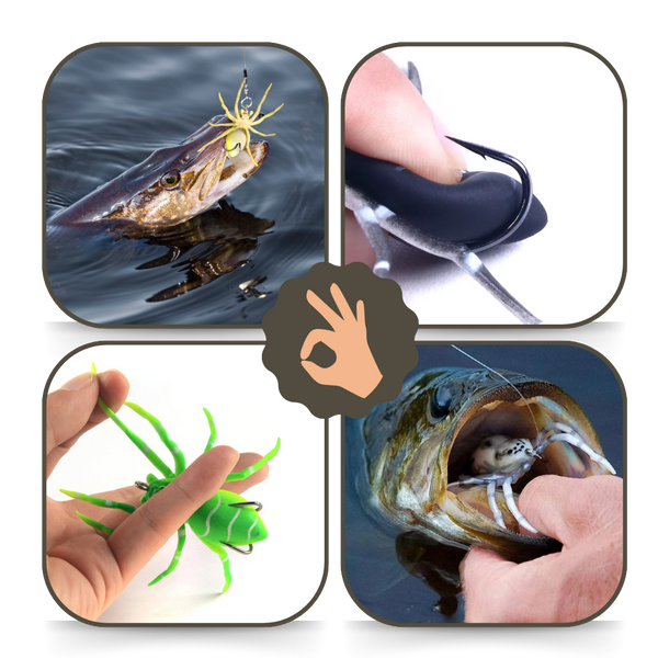 Lifelike Movement Spider Lures for Freshwater and Saltwater Fishing