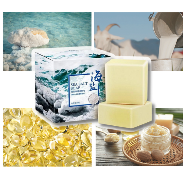 Goat Milk Sea Salt Acne Relief Soap For Oily And Hydrated Skin