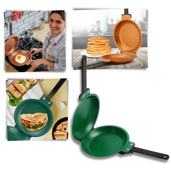 Nonstick Double Sided Pan For Quick Flips And Easy Cleanup