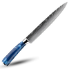 Atlantic Blue Japanese Knife Set With Damascus Design And Razor Sharpness