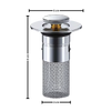 Odor Blocking Pop Up Sink Stopper For Clean Clog Free Drains