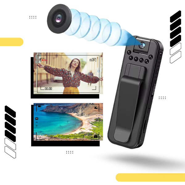 1080p Wireless Vlog Body Camera With 90 Degree Wide Angle Lens And OTG Sharing
