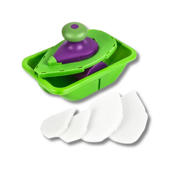 Four Piece Sponge Point And Decorative Paint Roller Kit For Precise Edges