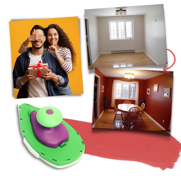 Four Piece Sponge Point And Decorative Paint Roller Kit For Precise Edges