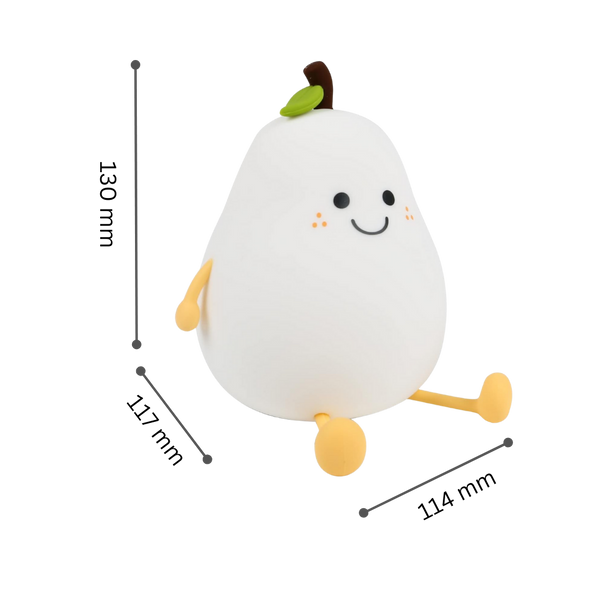 Pear Shaped USB LED Night Light With Touch Activation And 7 Color Gradient