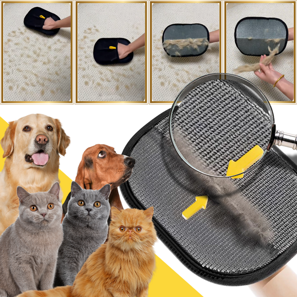 Pet Hair Mitten For All Surfaces Gentle Eco Friendly Grooming