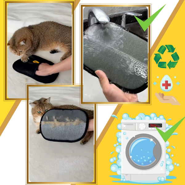 Pet Hair Mitten For All Surfaces Gentle Eco Friendly Grooming