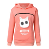 Pet Interaction Hoodie With Fur Lined Pouch For Cozy Snuggles