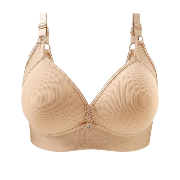 Plus-Size Wireless Push-Up Bra With Seamless Comfort And Lift