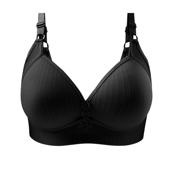 Plus-Size Wireless Push-Up Bra With Seamless Comfort And Lift
