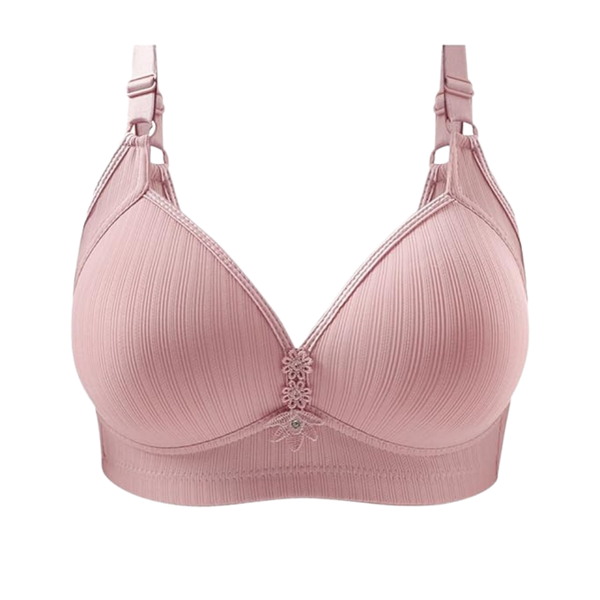 Plus-Size Wireless Push-Up Bra With Seamless Comfort And Lift