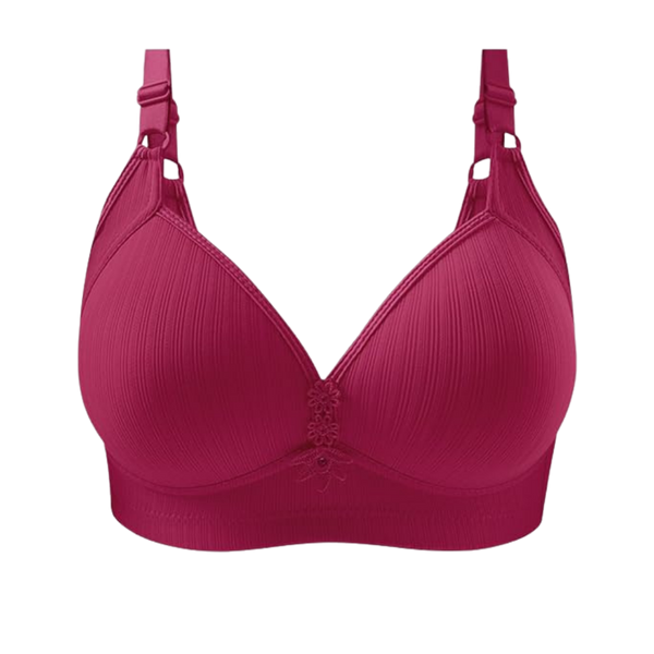 Plus-Size Wireless Push-Up Bra With Seamless Comfort And Lift