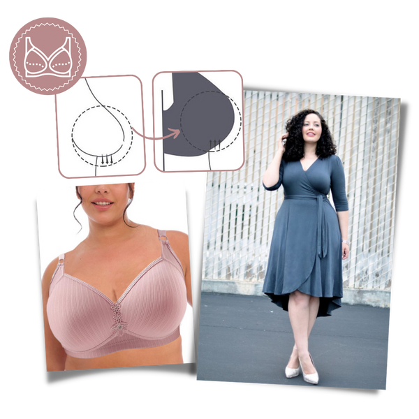 Plus-Size Wireless Push-Up Bra With Seamless Comfort And Lift