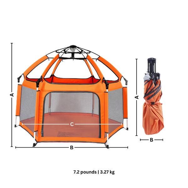 Portable Breathable Mesh Play Yard For Kids With UV Protection