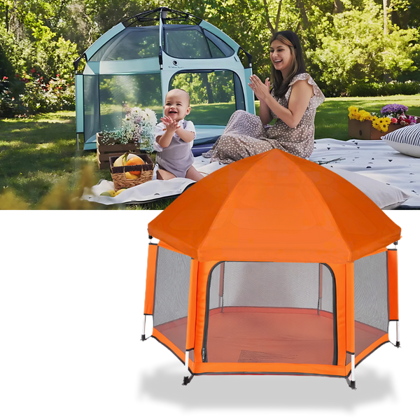 Portable Breathable Mesh Play Yard For Kids With UV Protection