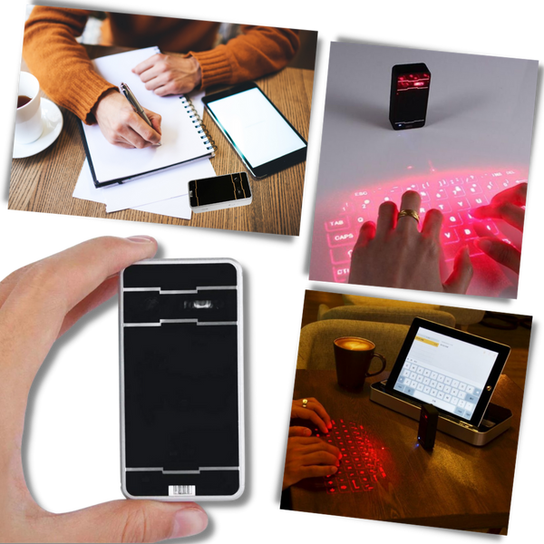 Travel Ready Holographic Keyboard Delivers Full Size Typing Comfort