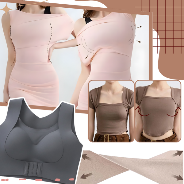 Seamless Front-Closure Bra for Natural Lift and Posture Support