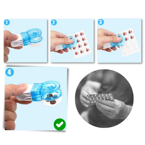 Portable No Contact Blister Pack Opener for Easy Medication
