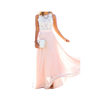 Graceful Lace Chiffon Dress With Empire Waist For Timeless Style