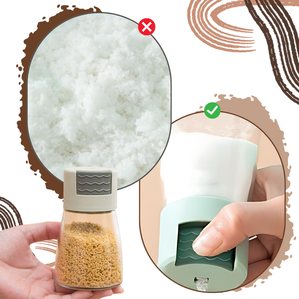 Ergonomic Salt and Pepper Shaker Set With Precise Seasoning Control