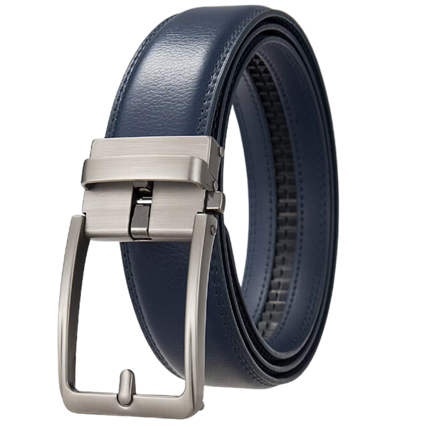 Hole-Free Cowhide Belt With Auto Buckle And Adjustable Fit