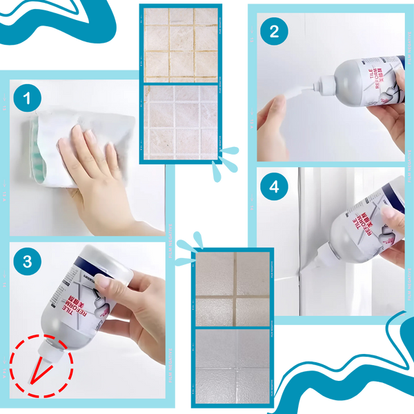 Grout Repair Sealant for Tiles Waterproof and Mold Resistant Finish