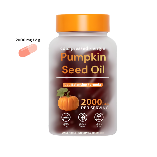 Pumpkin Seed Oil Softgels Cold Pressed For Hair Health And Vitality